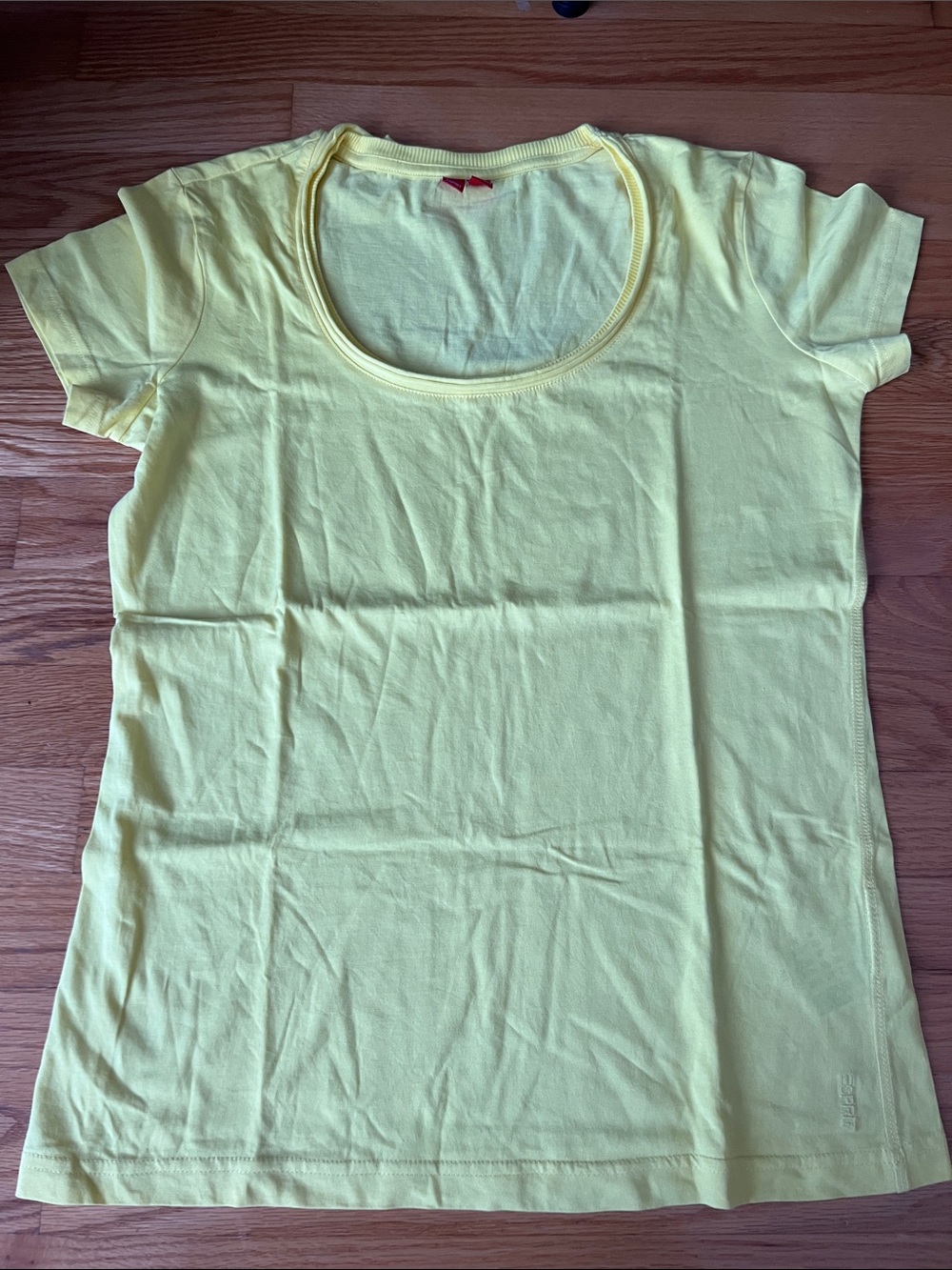 Esprit Yellow Scoop Neck Short Sleeve Tee